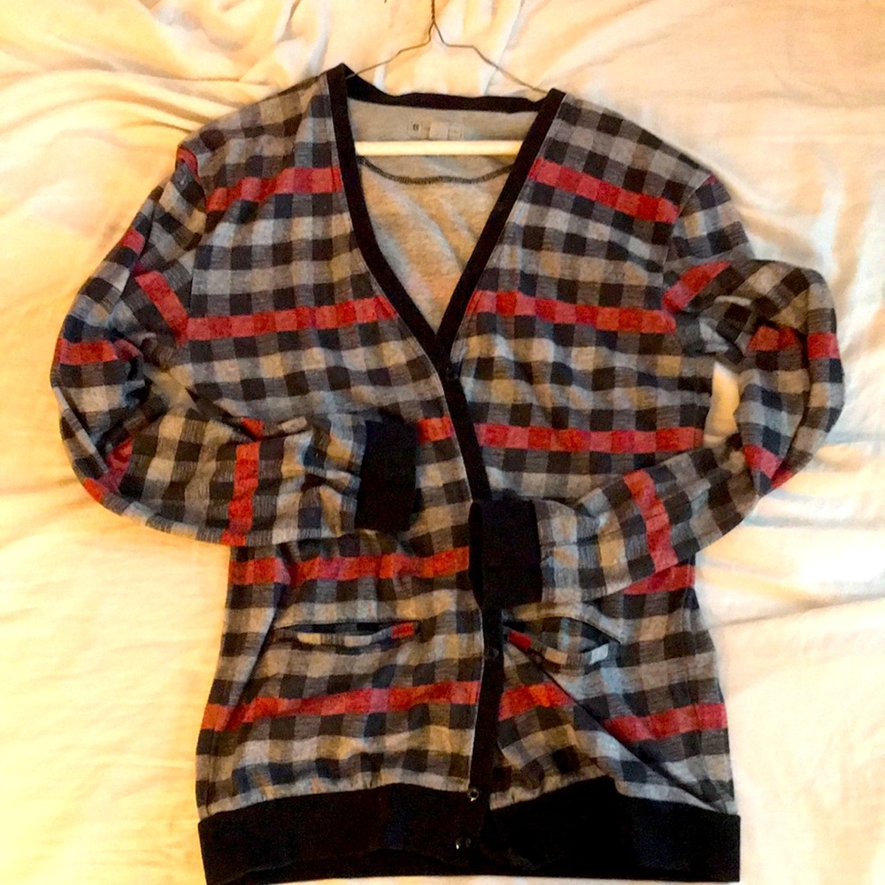 Plaid cardigan
